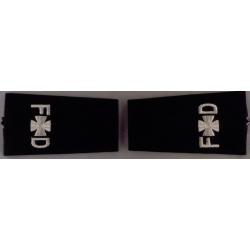 FD Maltese Silver on Dark Navy Epaulet Shoulder Boards USA MADE